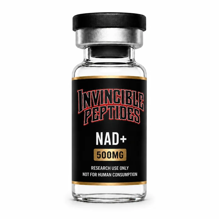 NAD+ research-use vial from Invincible Peptides